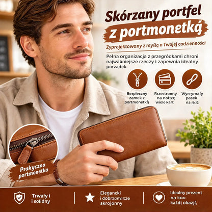 ✨ 50% taniej dzisiaj! 💳 Męski portfel na rękę z zamkiem, pojemny, wielofunkcyjny, z kieszeniami na karty