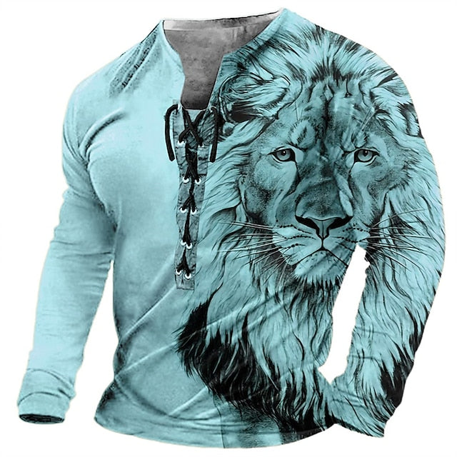 🦁🦁2026【Nuevo】Camiseta casual para hombre con estampado 3D