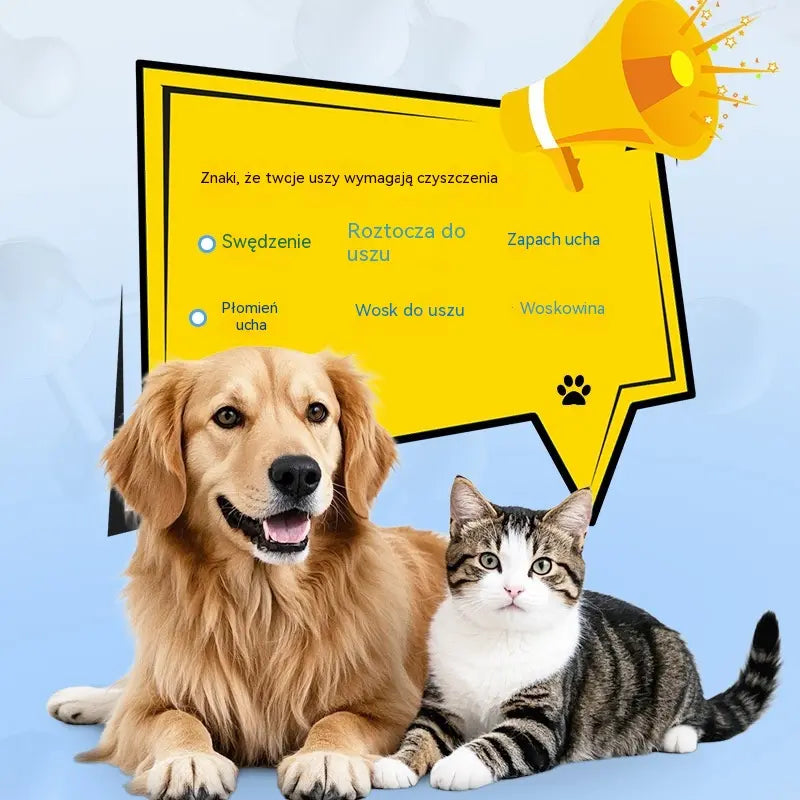 🔥✨【Rabat 50%】🐶🐱 Środek do czyszczenia uszu, który łagodzi swędzenie uszu u psów i kotów.