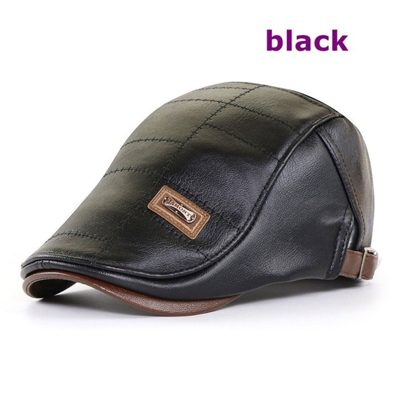 🧢🔥Hit Sprzedaży 【Rabat 50%】Nowy, wysokiej jakości, skórzany beret w klasycznym stylu retro