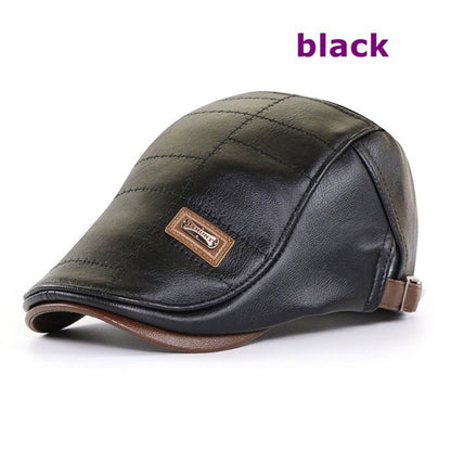 🧢🔥Hit Sprzedaży 【Rabat 50%】Nowy, wysokiej jakości, skórzany beret w klasycznym stylu retro