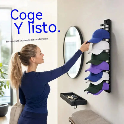 Compra uno y llévate otro gratis【2 piezas】Organizador de sombreros que ahorra espacio