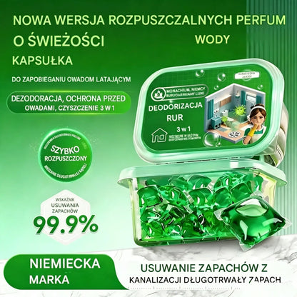 2 opakowania (100 tabletek) za 99 zł – 🎉. Bio‑enzymatyczne kapsułki do usuwania nieprzyjemnych zapachów z odpływów.