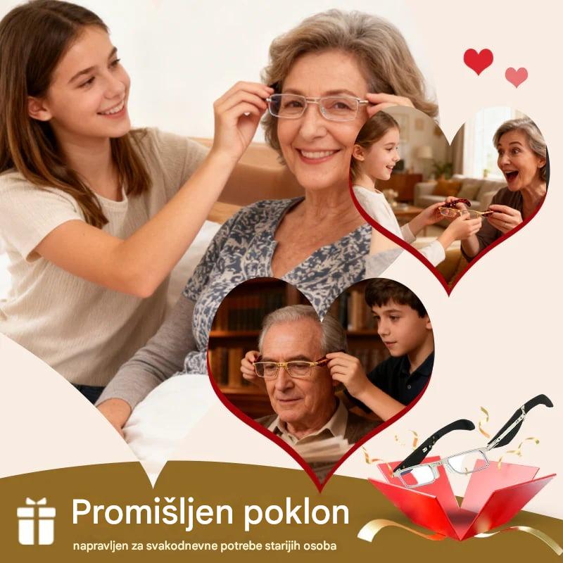 🔥Sklopive naočale za čitanje s anti-plavim svjetlom i futrolom
