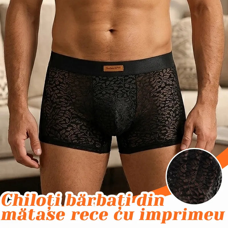 🩲🧊【Set od 3】Muške bokserice izrađene od hladnog ledenog svilenog materijala — ultra elastične, bešavne, maksimalna udobnost
