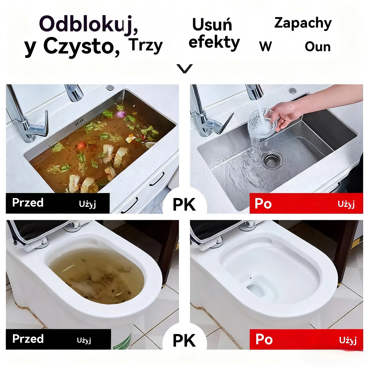 🛁💦【50%OFF】🌟Środek do czyszczenia zlewów i odpływów - Gęsta piana z ekstraktów i rozkładających się enzymów.