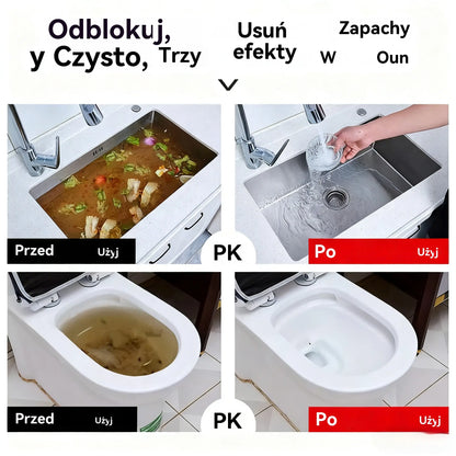 🛁💦【50%OFF】🌟Środek do czyszczenia zlewów i odpływów - Gęsta piana z ekstraktów i rozkładających się enzymów.