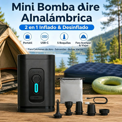 29 euros/unidad 🏕️ Inflador/desinflador eléctrico inalámbrico para camping: Equipado con luz LED, velocidad de inflado rápida, diseño compacto y portátil.