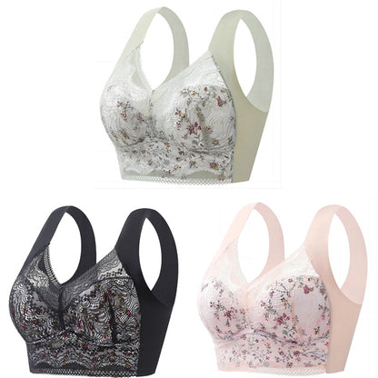 🔥【🔥Kupite 3 i dobijete 3 besplatno】【Paket od 3/6】💕🎁Bešavni grudnjak od ledene svile velike veličine, prozračan i podesiv【40kg-100kg】