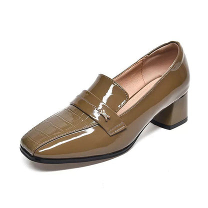 🔥【HOT SALE】🔥🔥【35-40】2026 nowe modne lakierowane buty ze średnim obcasem