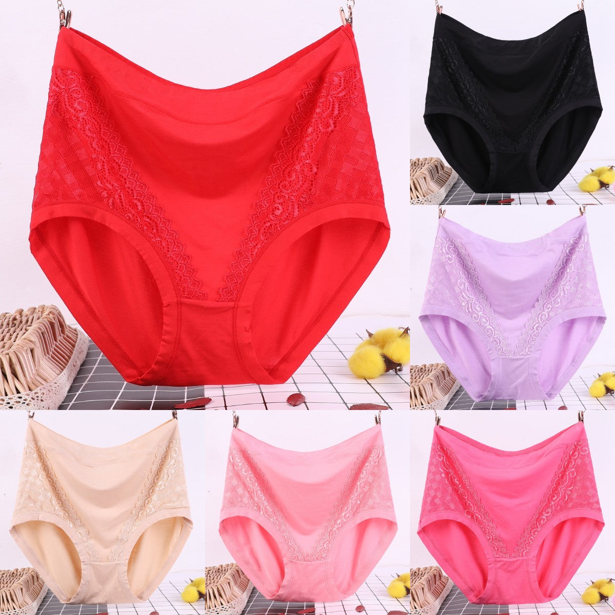 🔥🩲【Kupte 6 kusů, získejte 6 zdarma】(6/12 ks) Poslední den - sleva 50 % - Antibakteriální kalhotky s vysokým pasem pro kontrolu bříška