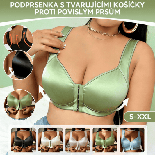 😍👙【Pakiranje od 3 komada】【40-100 kg】Ženski grudnjak za podizanje tijela bez žice, za veće veličine, s kopčanjem sprijeda i protiv opuštanja
