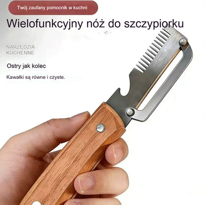 🔥Hit Sprzedaży【Kup 1, otrzymaj 1 gratis!】🧅🔪 Wielofunkcyjna obieraczka kuchenna 3 w 1: obiera, kroi i otwiera butelki!