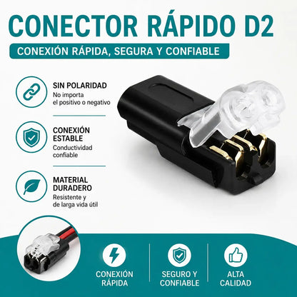 【20 piezas】Conector enchufable de doble cable con presilla de bloqueo