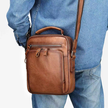 🎉👜【Nový produkt🔥】【Obmedzené zásoby】Pánske módne biznis ležérna taška cez rameno pravá koža