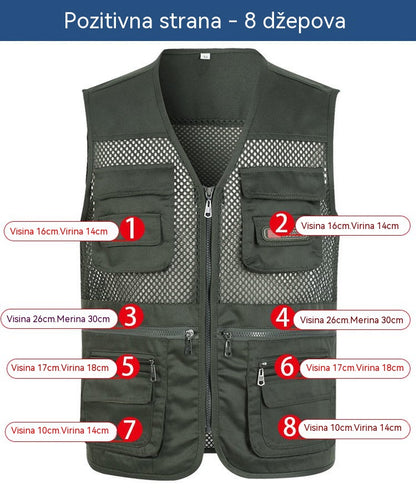 🔥 【Nova kolekcija -50% 】Jednostavan funkcionalni prsluk s više džepova🔥【XL-4XL】– Izdržljiv, prozračan i udoban