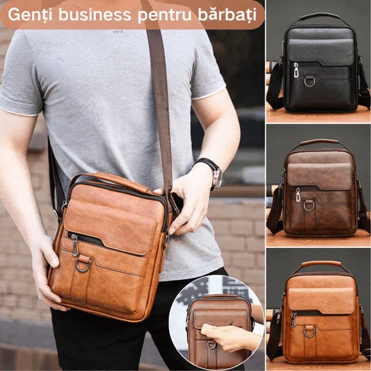 ✨【Descuento en nuevos productos】👜 Bolso de cuero casual de moda para hombre 2025, pequeño y portátil, de gran capacidad