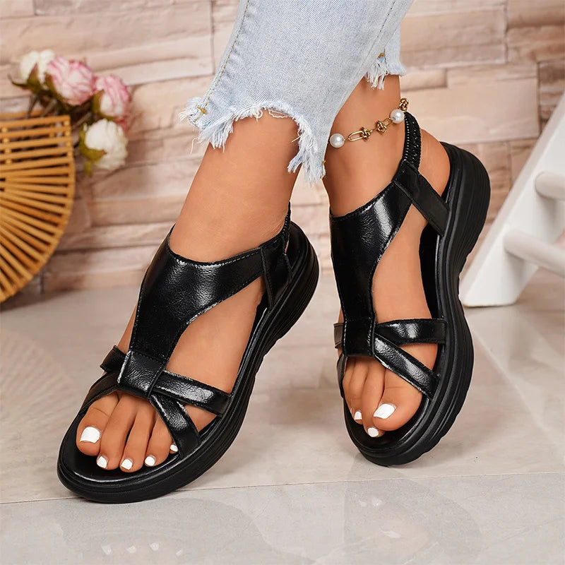 👠【36-43】Sandale od prave kože s mekim neklizajućim potplatom i debelom platformom