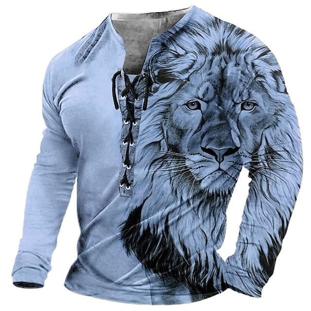 🦁🦁2026【Nuevo】Camiseta casual para hombre con estampado 3D