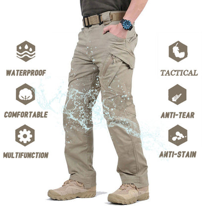 👖✨【49% OFF】Pantaloni cargo negri militar cu mai multe buzunare pentru bărbați noi, respirabili 3830198