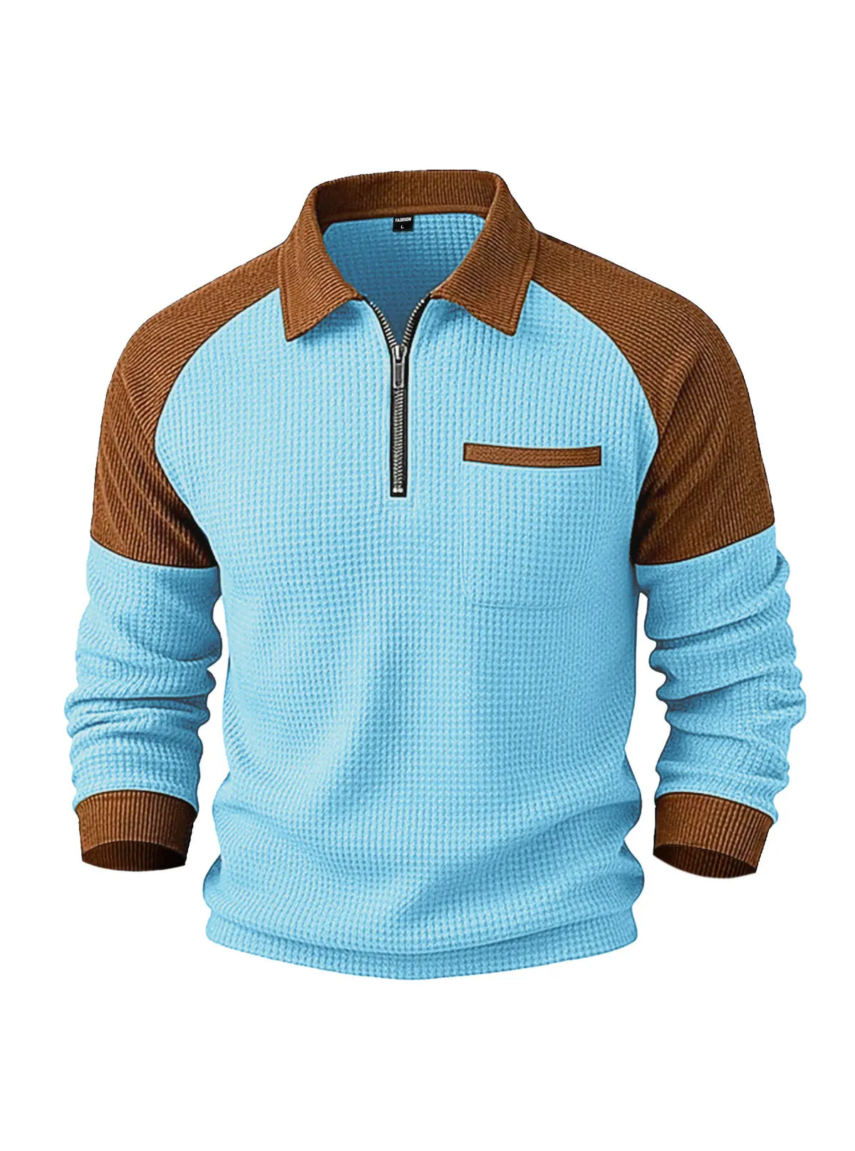 👕【S-3XL】Muška majica s dolčevita ovratnikom i uzorkom vafla✨🧥
