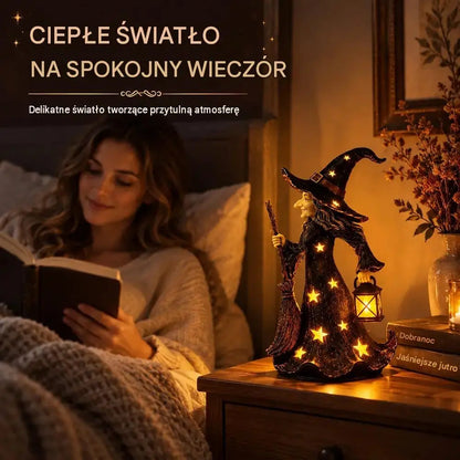 🔥【Rabat 50%】🧙✨Ozdobna lampka nocna „Gwiezdna Wiedźma”