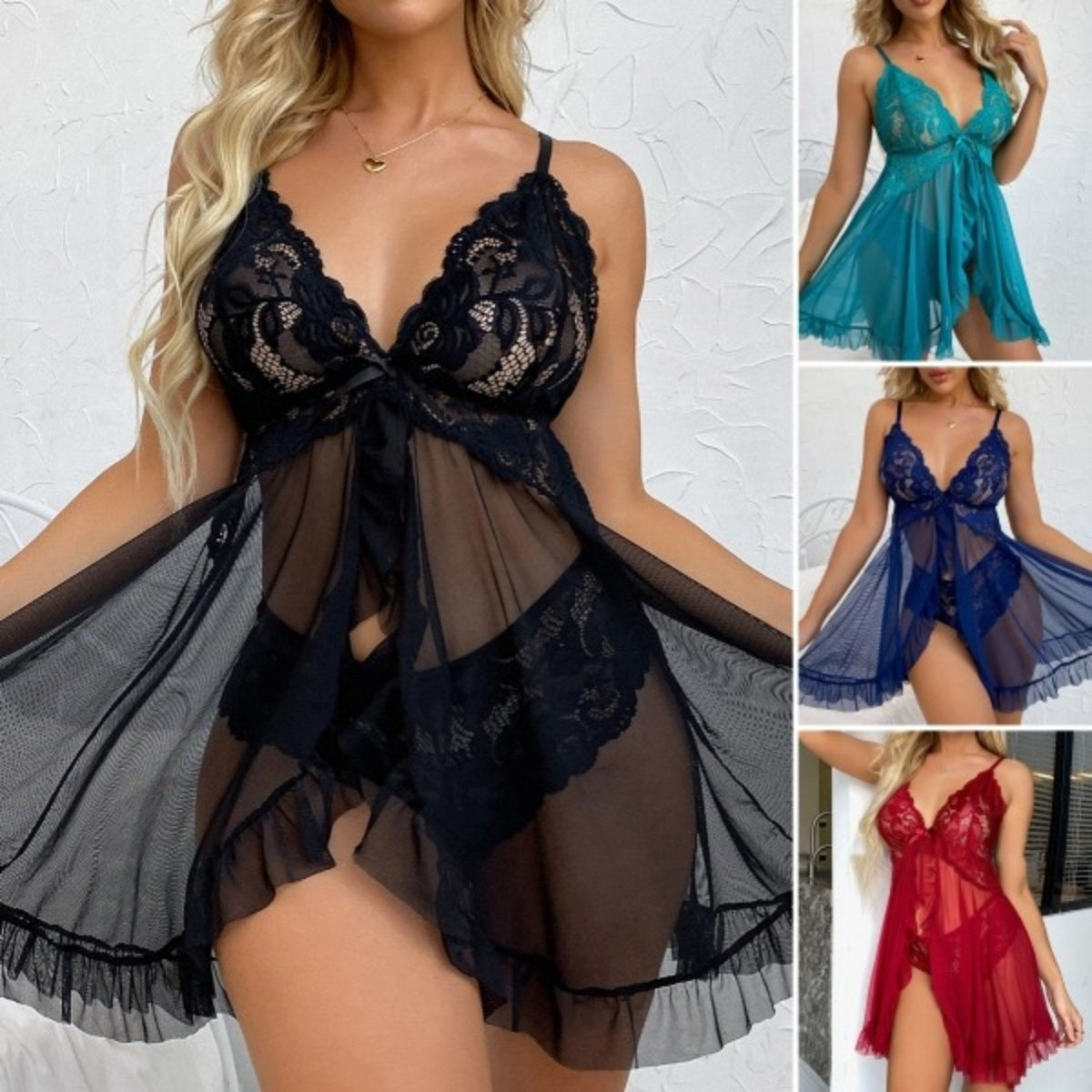 【S–3XL】🔥💝 Čipkované sexy push-up spodné prádlo