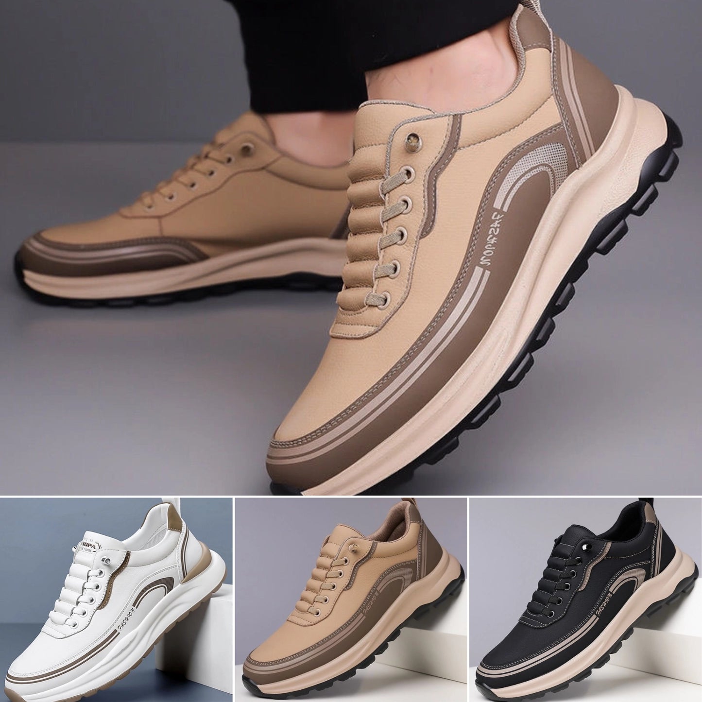 👟🌹[39–45] 💖2026 Športové topánky z kože odolnej voči vode a nečistotám, s mäkkou podrážkou pre maximálne pohodlie
