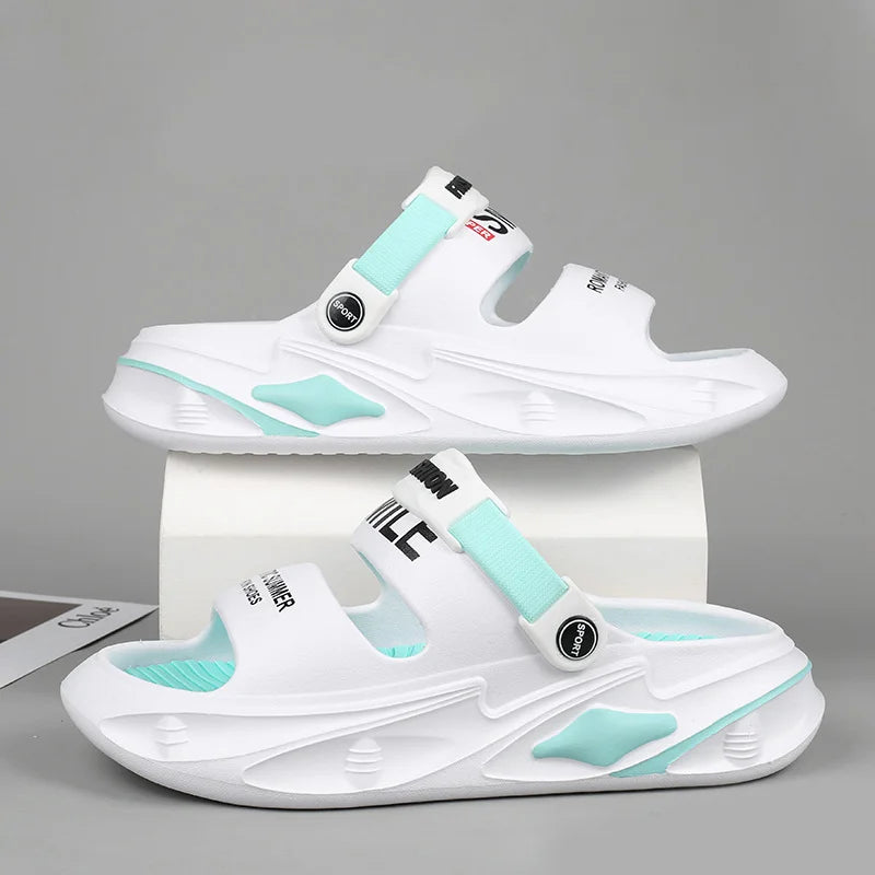 🤽‍♂️👟【50% de descuento】✨🌹【36-45】2025 sandalias de hombre de suela gruesa antideslizantes, pantuflas y sandalias dos en uno, más convenientes