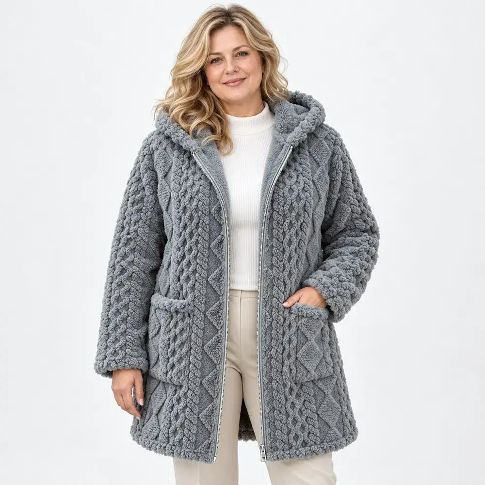 【S-3XL】Bestsellerowy damowy sweter rozpinany na zamek – gładki, dwustronny, pluszowy, casualowy, na jesień i zimę