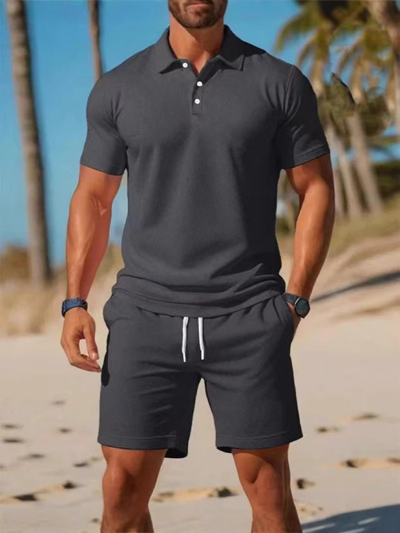 【S~3XL】Muški set koji se sastoji od majice kratkih rukava i kratkih hlača, savršen za ležerne praznike.