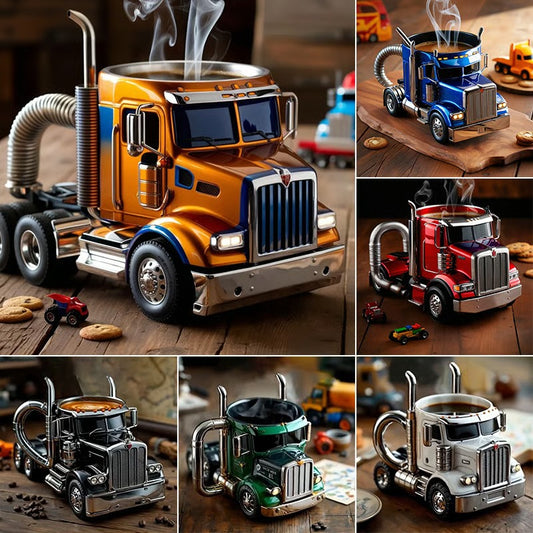 🚛 Tazas de café artesanales para semirremolques