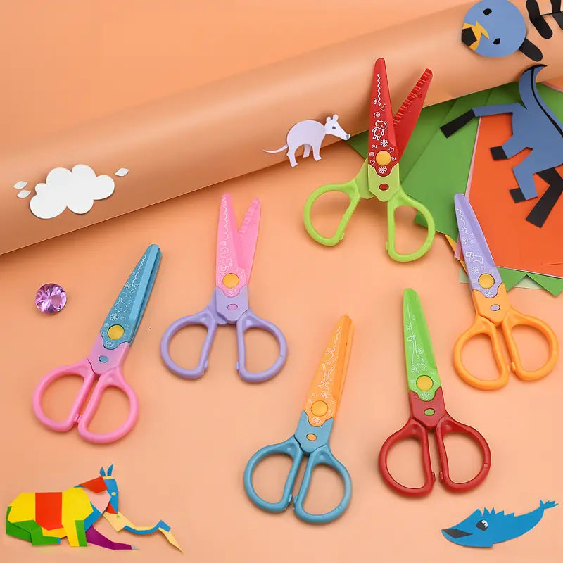 🥰【6 komada - 6 različitih oblika】Samo 23 eura✂️🌈Sigurnosne škare za djecu (za DIY konstrukcije)