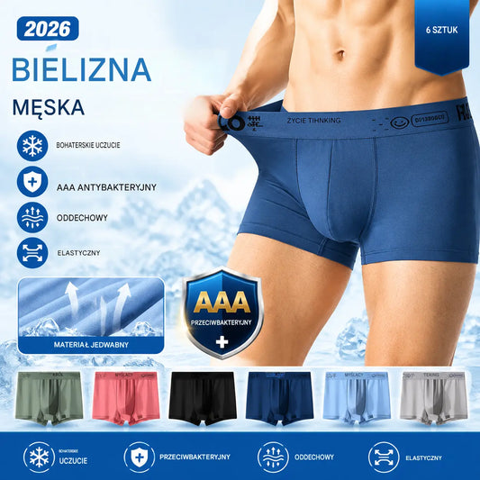 🔥【kup 3 otrzymaj 3 za darmo】🧊 50% OFF Ostatni dzień---2026 Nowe antybakteryjne bokserki męskie U Curved Mesh Modal Plus Size