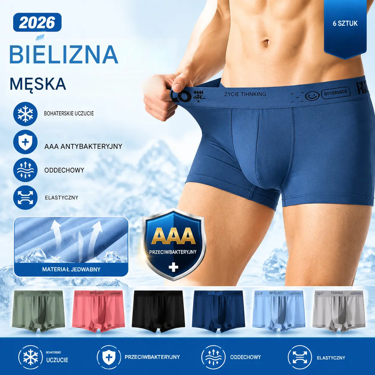 🔥【kup 3 otrzymaj 3 za darmo】🧊 50% OFF Ostatni dzień---2026 Nowe antybakteryjne bokserki męskie U Curved Mesh Modal Plus Size