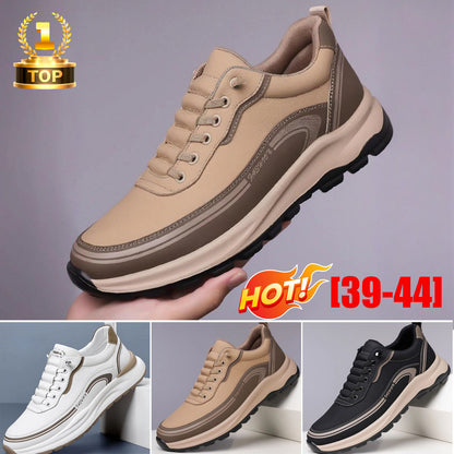 🔥Éxito de ventas 【Descuento del 50%】👟【39-45】Zapatillas de piel impermeables y antimanchas, con suela suave y cómoda.