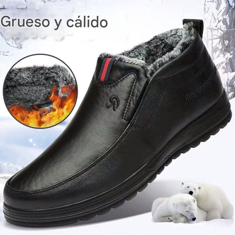 👟💖✨【39-44】Nuevos zapatos de cuero con suela suave para hombre, el calor invernal a seguir