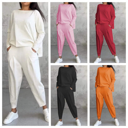 ✨🌹👚Traje de dos piezas de cuello redondo para mujer, novedad de verano de 2025