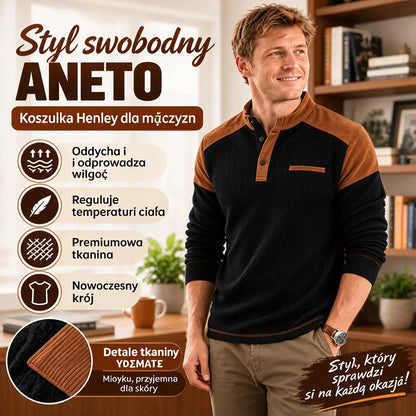 👕【S-3XL】Męska bluza z zamkiem, splot waflowy✨🧥