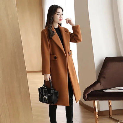 🍂【Promoție de produse noi】 40-90KG🧥Haina groasa de lana pentru toamna si iarna, calda si la moda-3833292