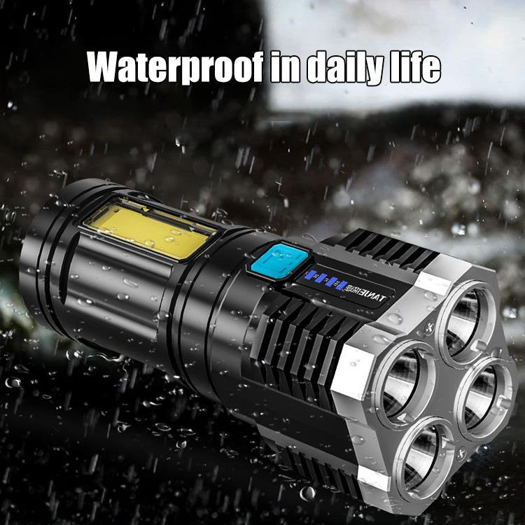 【Κορυφαίες πωλήσεις】 Επαναφορτιζόμενος φακός USB Four Eyes Glare--3634677