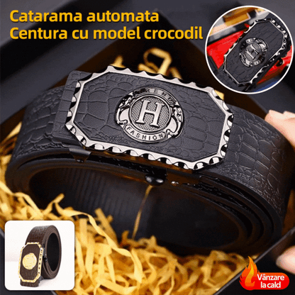 🔥 doi pentru unu 🔥 Curea de afaceri nouă pentru bărbați ✅ Cataramă automată din oțel inoxidabil ✅ piele naturală