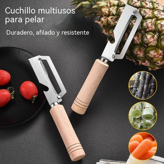 -50%OFF✅(Juego de 2 piezas) 🧅🔪 Pelador de cocina de alta calidad: ¡pela, corta verduras y abre botellas! 🔥
