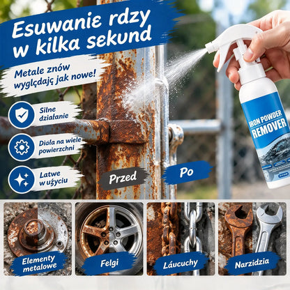 🔥【2 zestawy za 119 zł】Uniwersalny spray do usuwania rdzy – usuwa rdzę szybko, odnawia metalowe powierzchnie! 🛠️ Nadaje się do felg, narzędzi, łańcuchów i wielu elementów metalowych.