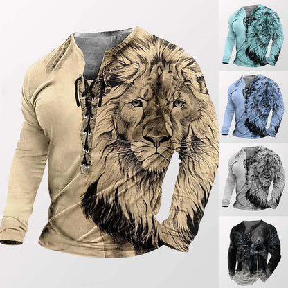🦁🦁2026【Nuevo】Camiseta casual para hombre con estampado 3D