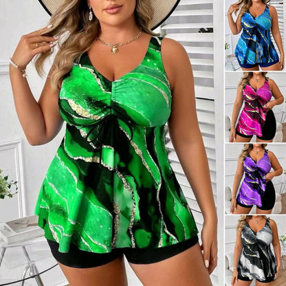 🏖️👙【Popust ograničenog trajanja】🌴【S-5XL】Elegantni kupaći kostim plus veličina s printom