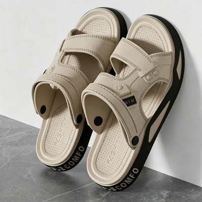 👍【50% de descuento】Nuevas sandalias antideslizantes de talla grande para hombre (modelo 2026) – Ideales para exteriores, la playa y uso en interiores.