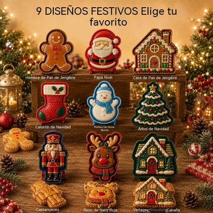 ⌛【1 juego 3 piezas】 🥧🎄Colección de mini moldes para pasteles navideños con 9 diseños | Moldes reutilizables con relieve para dar forma a pasteles navideños detallados con forma de Papá Noel, muñeco de nieve, reno y árbol de Navidad⛄