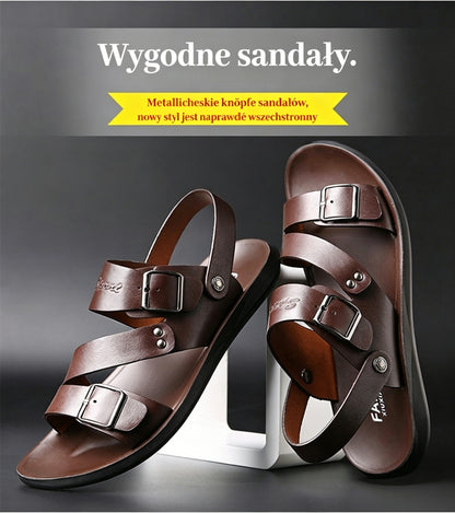 🔥[50% taniej]🔥 👟 Nowe męskie sandały letnie z miękkiej skóry naturalnej