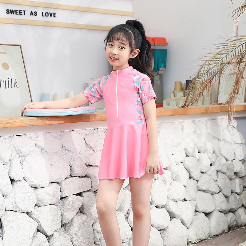 👗【100-160cm】Dwuczęściowy strój kąpielowy dla dziewczynek, szybkoschnący i przewiewny, idealny na lato